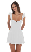 2026 Spring/Summer New Sweet Solid Color Chiffon Backless Spaghetti Strap Dress Elegant Commuting Cross-Border Women's Clothing Wholesale