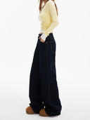 American-style Tannin Low-waist Wide-leg Jeans Women's 2025 Distinctive Slimming All-match Retro Loose Straight Pants