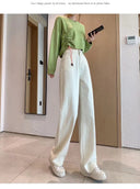 Wide-Leg Jeans for Women Spring New 2025 Straight Loose High-Waisted Slimming Drapey White Floor-Length Pants Trendy