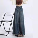 Wide Leg Jeans Women's Summer High Waist Slimming Loose Burr Edge Design Sense Dipped Pear-Shaped Figure Small Straight Pants