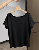 Summer Women's Tops Short-Sleeved Women's T-Shirt Clothes One-Shoulder High-End Cute Printed Short-Sleeved T-Shirt Custom Group Uniform