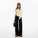 American-style Tannin Low-waist Wide-leg Jeans Women's 2025 Distinctive Slimming All-match Retro Loose Straight Pants