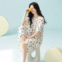 [7A Antibacterial] Class A Pure Cotton Nightgown Summer Cute Pure Desire Pajamas Women's Short-sleeved Home Clothes Fairy Style Long Dress