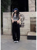Wide-Leg Jeans for Women, Spring/Summer 2025 New Thin Style, Retro Slim-Fit Design, Straight-Leg Pants