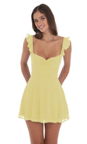 2026 Spring/Summer New Sweet Solid Color Chiffon Backless Spaghetti Strap Dress Elegant Commuting Cross-Border Women's Clothing Wholesale
