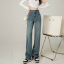 High Waist Straight Leg Jeans Women's Early Autumn Small New Design Loose Sagging Slim plus size MM Wide Leg Trendy Pants