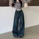 New Loose Wide-leg Pants Stretch Women's High-rise 2025 All-match High-waist Slim-fit Jeans Drape Pants