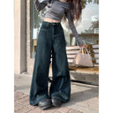 New Loose Wide-leg Pants Stretch Women's High-rise 2025 All-match High-waist Slim-fit Jeans Drape Pants