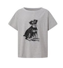 Summer Women's Tops Short-Sleeved Women's T-Shirt Clothes One-Shoulder High-End Cute Printed Short-Sleeved T-Shirt Custom Group Uniform